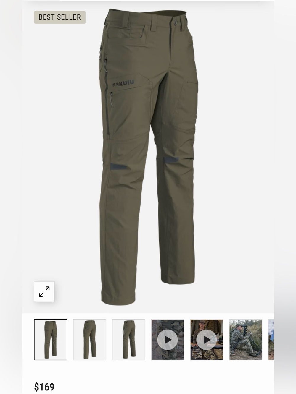 KUIU Men's Kutana Pants Ash 36 T